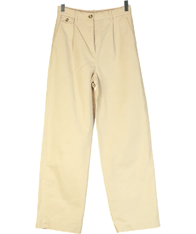  Classic Women's Apparel& Other Stories Beige Straight Tailored Trousers W32