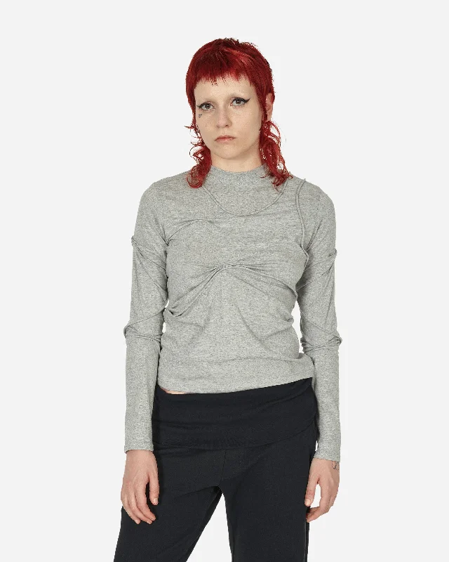  Limited Stock, Big DiscountsPleated Longsleeve Top Grey