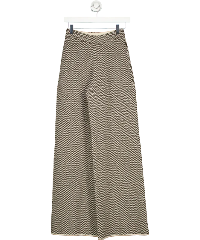  Women's Fashionable Clothing SetsJoseph Cream Chevron Knitted Trousers UK XS