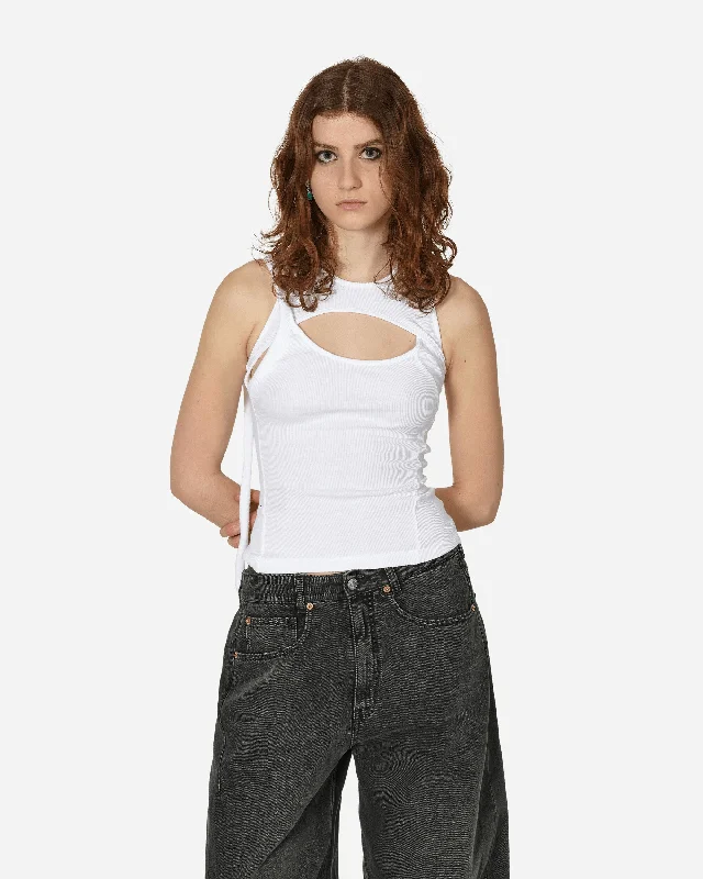  Limited EditionLayered Cut-Out Tank Top White