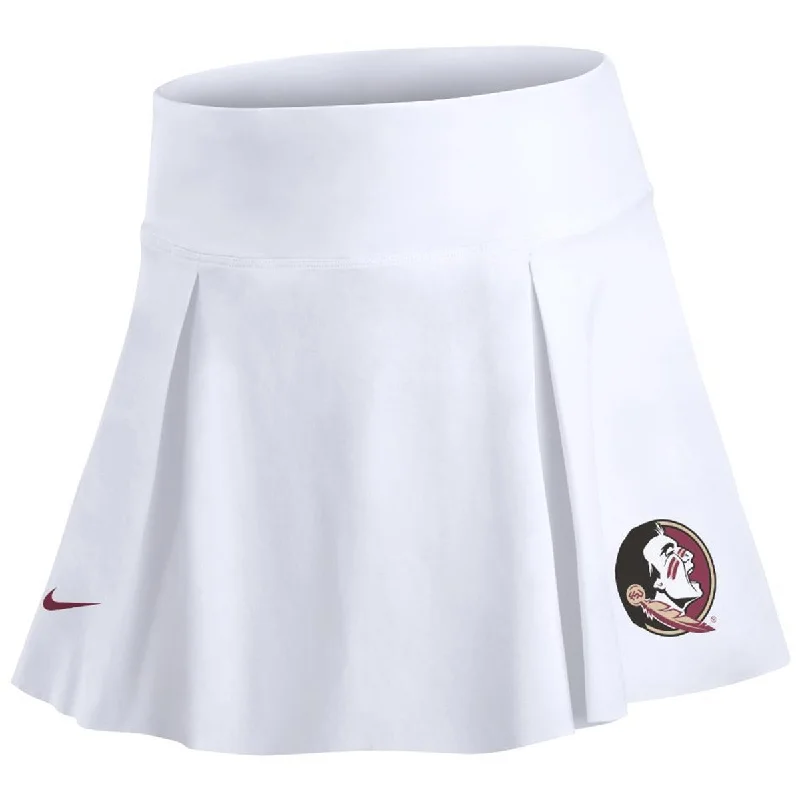  Edgy Fashion DealsNike Women's Seminole Logo Club Tennis Skirt - White