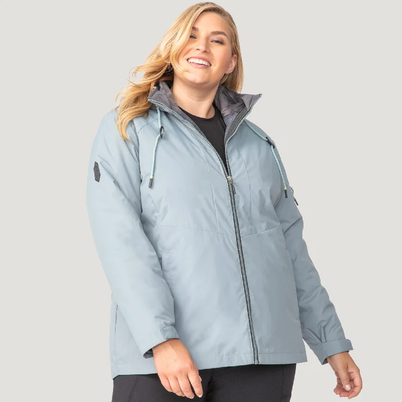  Casual Clothing For WomenWomen's Plus Size Back of Bell 3-in-1 Systems Jacket