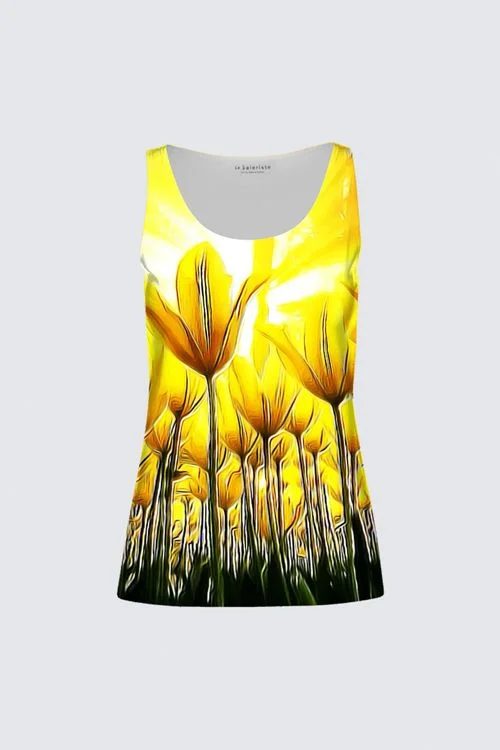  Women's Clothing For Special OccasionsFloral Embosses: Tulip Daydream 02 Designer Tilda Sleeveless Tee