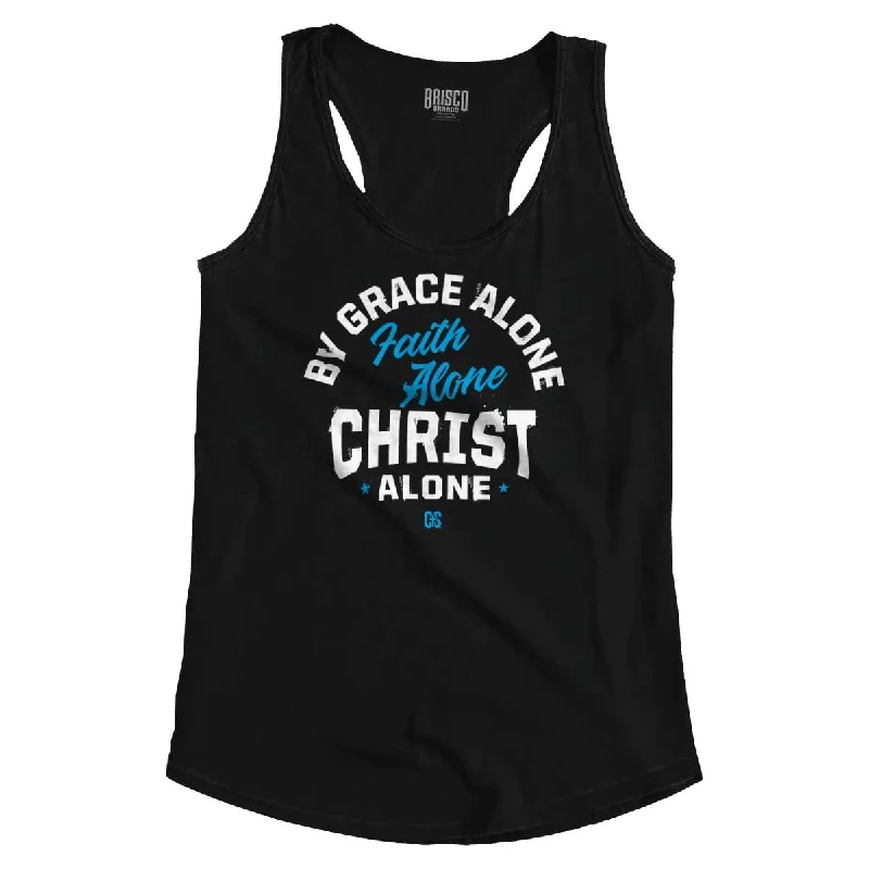  Women's Vacation OutfitGrace Faith Christ Alone Racerback