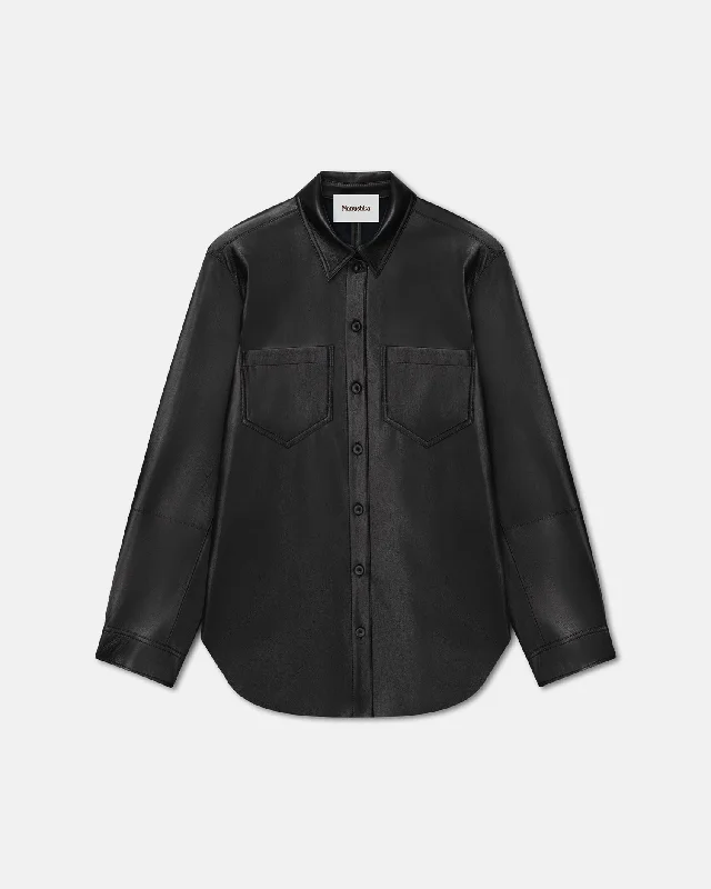  Women's Holiday ClothingGiana - Okobor™ Alt-Leather Shirt - Black