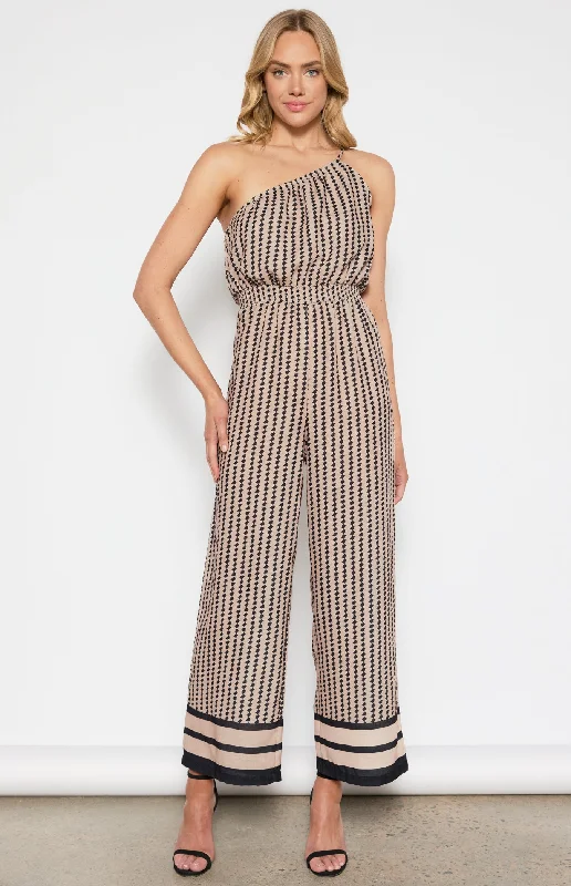  Forward TrendsetterStyle State Geo Print Jumpsuit Mocha