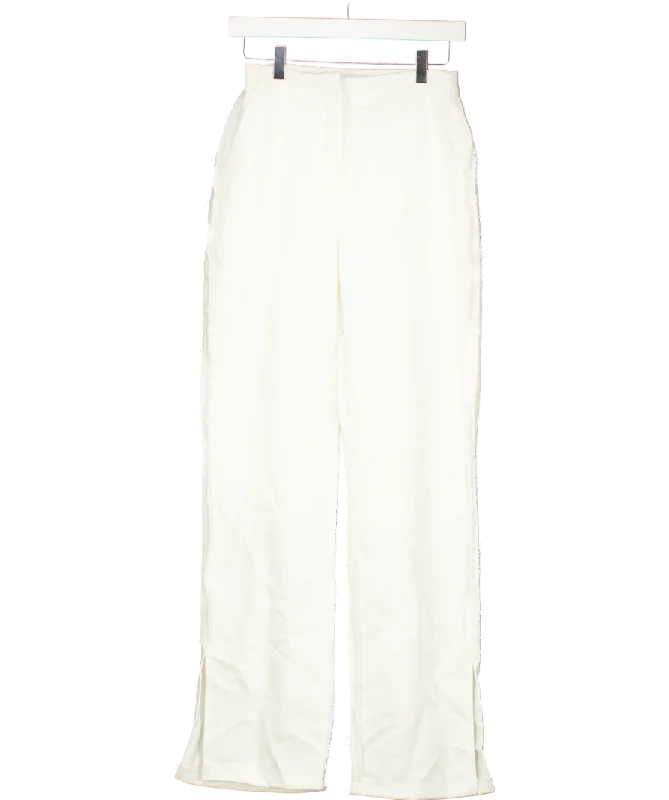  Women's Clothes And Apparel SetsNA - KD White Seam Detail Slit Pants UK 8