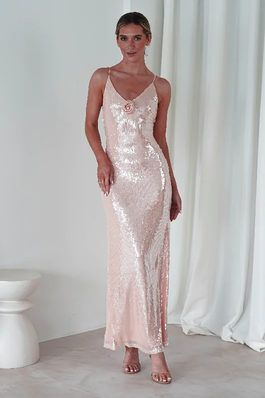  Urban Style PromotionsEllba Sequin Maxi Dress | Peach