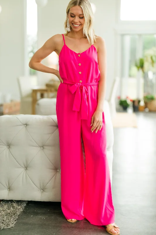  Stylish Women's GarmentsChange Your Mind Fuchsia Pink Jumpsuit