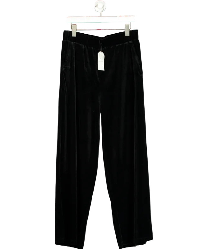  Women's Fashion-Forward ApparelMonsoon Black Vora Velvet Wide Leg Trousers UK 16