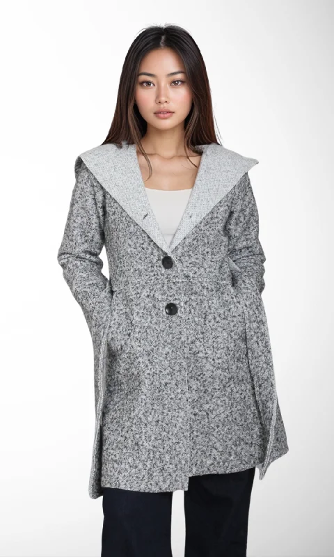  Summer DealsWomen Belted Coat (Grey)