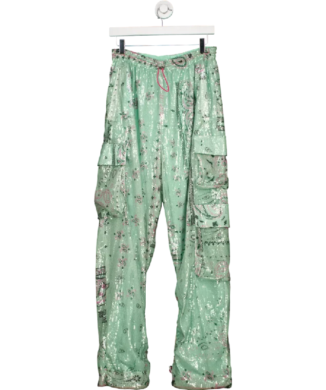  Street Chic DiscountsKHRISJOY Green Cargo Pants With Sequins UK S