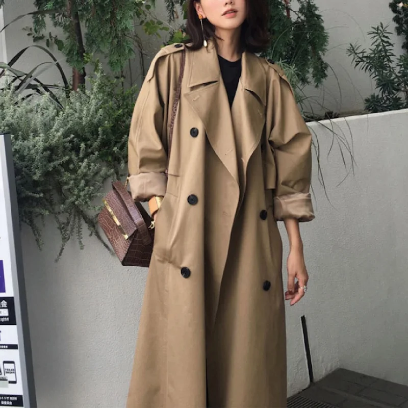  Hot DealsWomens Double Breasted Long Trench