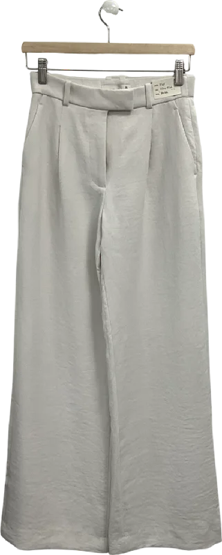  Women's Cozy Winter AttireAbercrombie & Fitch Cream Sloane Ultra Wide High Rise Tailored Trousers W24