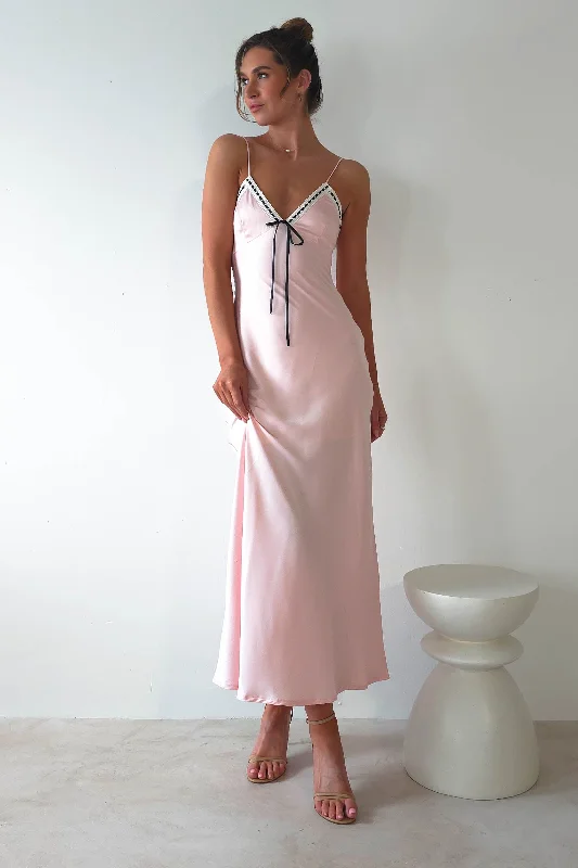  Women's Casual Wear ClothingLottie Soft Satin Slip Maxi Dress | Rose Pink