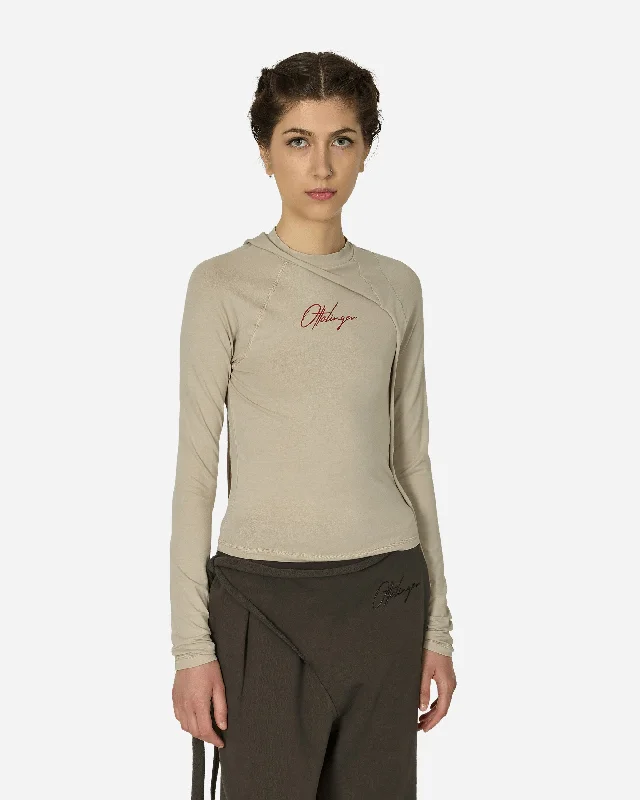  Budget SaverDeconstructed Fitted Longsleeve Top Sand