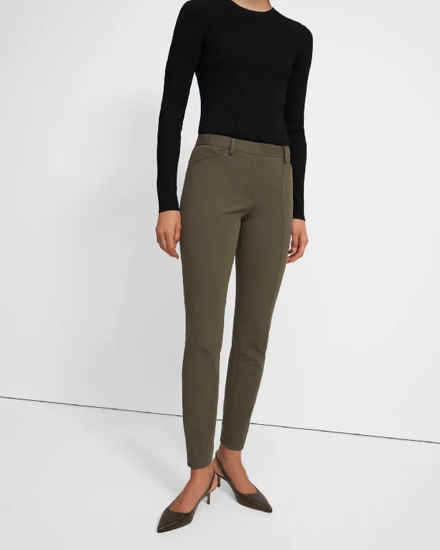  Women's Activewear GarmentsBi-Stretch Cotton Twill Seamed Trousers - Teak