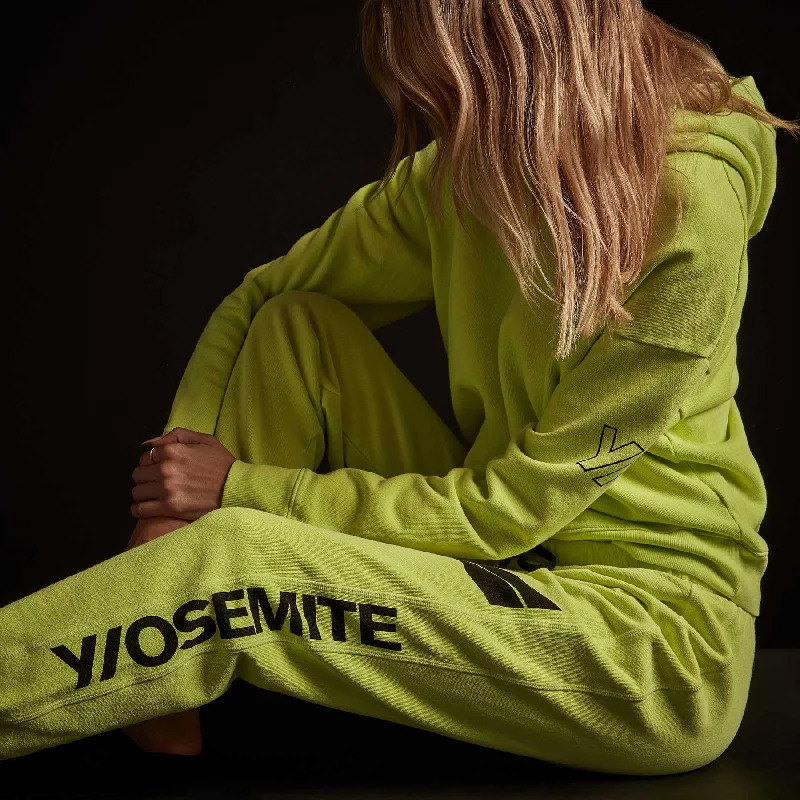  Women's Elegant ApparelFrench Terry Sweatpant - Bright Neon/Black