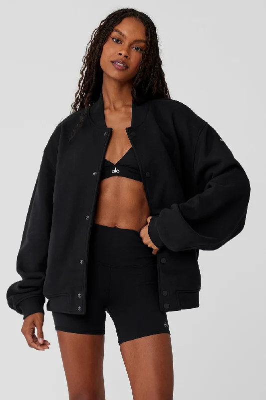  Modern Women's ApparelRenown Varsity Jacket - Black