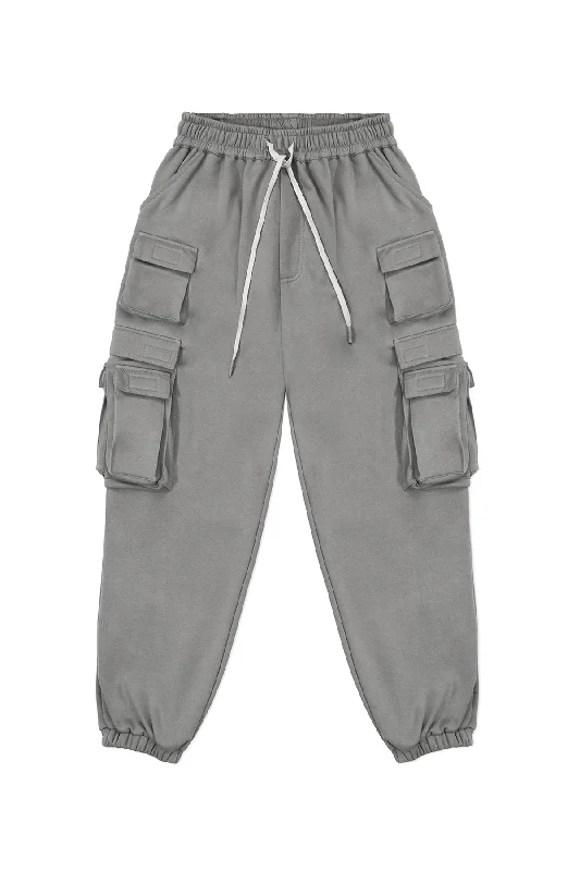  High-Fashion Women's ClothingFLEECE CARGO PANTS IN ASH