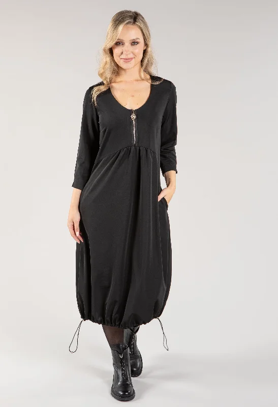  Limited Time Flash SaleZip Detail Neckline Dress