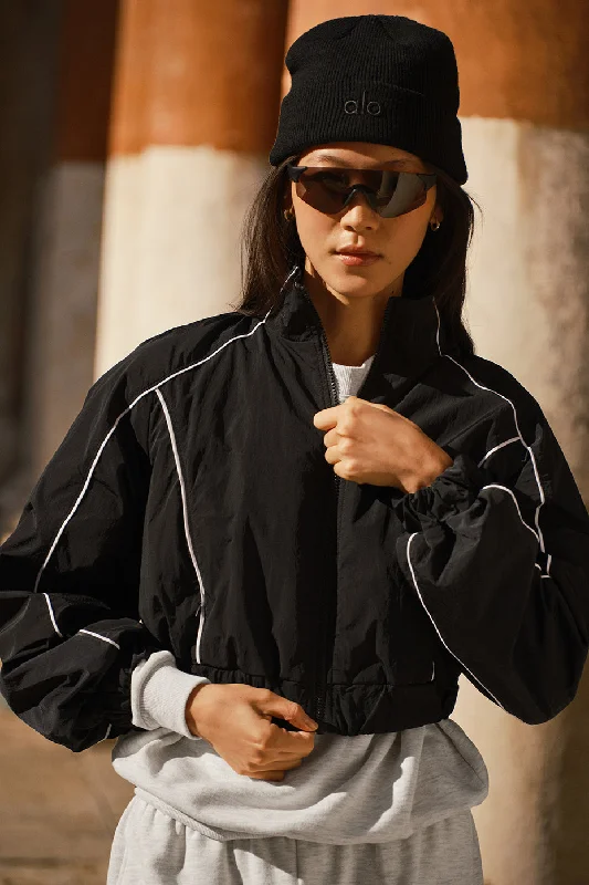  Women's Functional Outdoor GarmentsMotivate Full-Zip Track Jacket - Black/White