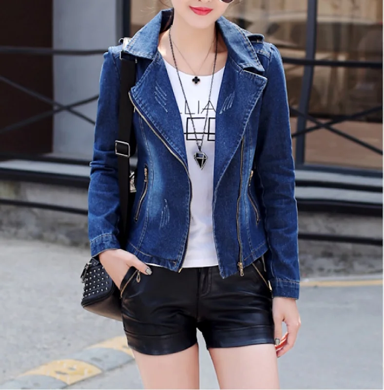  Must HavesWomens Denim Biker Jacket