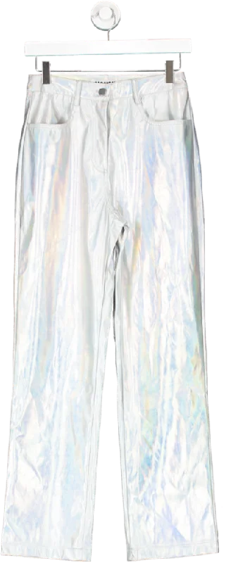  Feminine Style PromotionsAMYLYNN Space Holographic Metallic Trousers UK XS