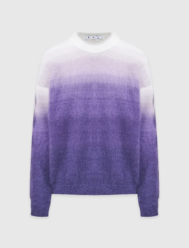  Women's Evening AttireDIAGONAL BRUSHED KNIT CREWNECK