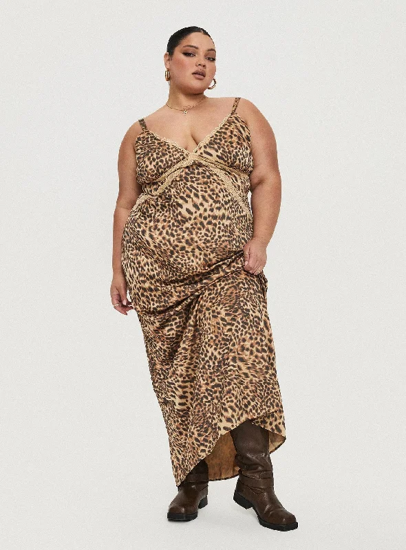  Women's Elegant Clothing SetsSanctuary Maxi Dress Leopard Curve