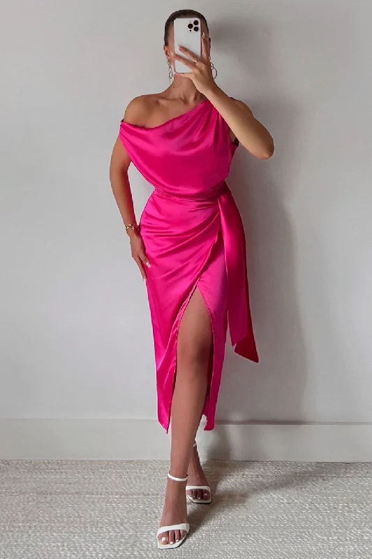  Women's Trendy Casual OutfitCHARISMA MIDI DRESS - HOT PINK