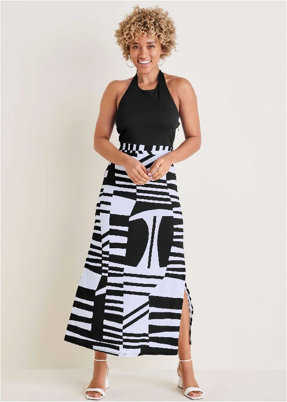  Women's Timeless AttireTwofer Maxi Dress - Modern Abstract