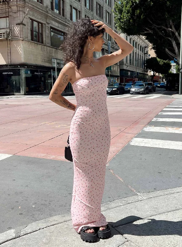  Women's Elegant OutfitOscar Midi Dress Pink Floral