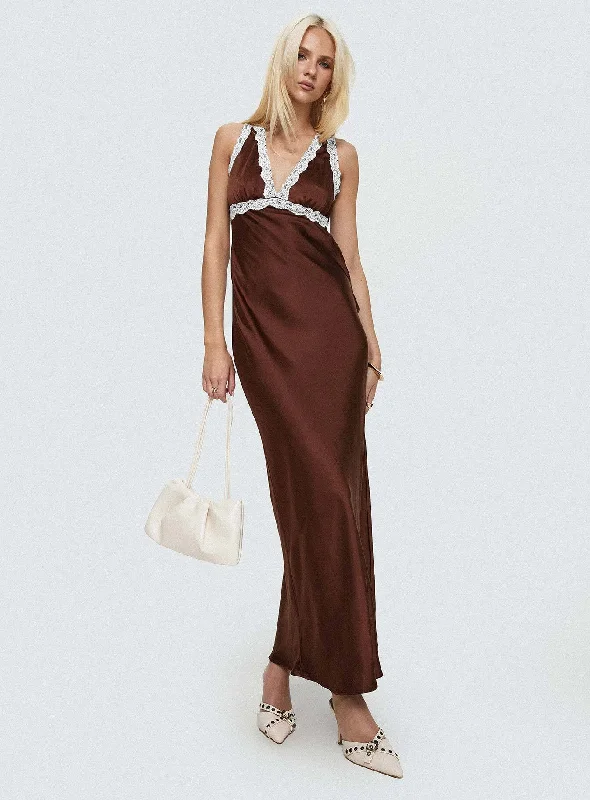  Sustainable Women's ClothingNatassja Maxi Dress Chocolate