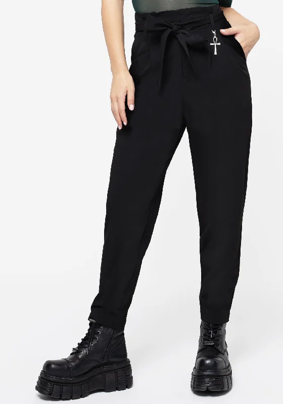  Vintage-Inspired Women's ClothesDinza Tie Waist Tapered Trousers