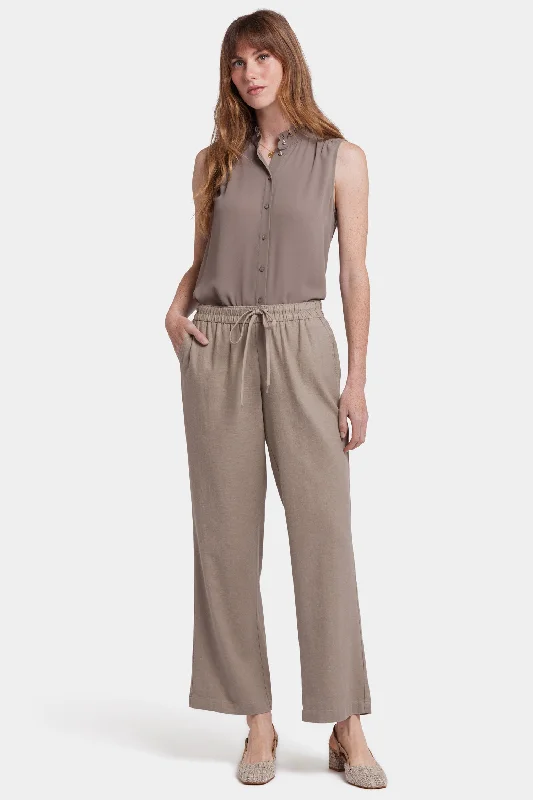  Women's Comfortable Lounge AttireRelaxed Drawstring Pull-On Pants - Saddlewood