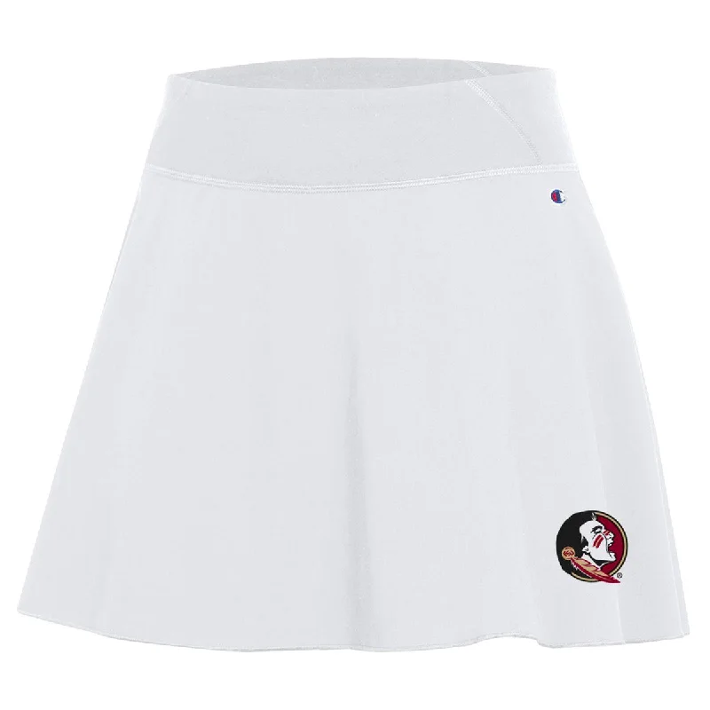  Classic Elegance SalesChampion Women's Seminole Logo/Seminoles Fan Skirt - White