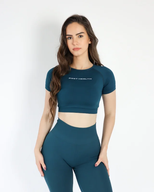  Spring OfferEnhance Cropped Tee - Emerald