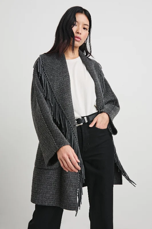  Chic Trend CollectionHUGO COAT - CHARCOAL CHECK