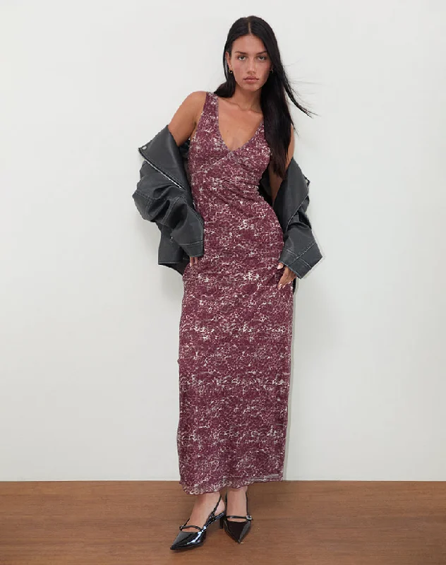  Women's Date Night OutfitVatika Maxi Dress in Abstract Leo Spot