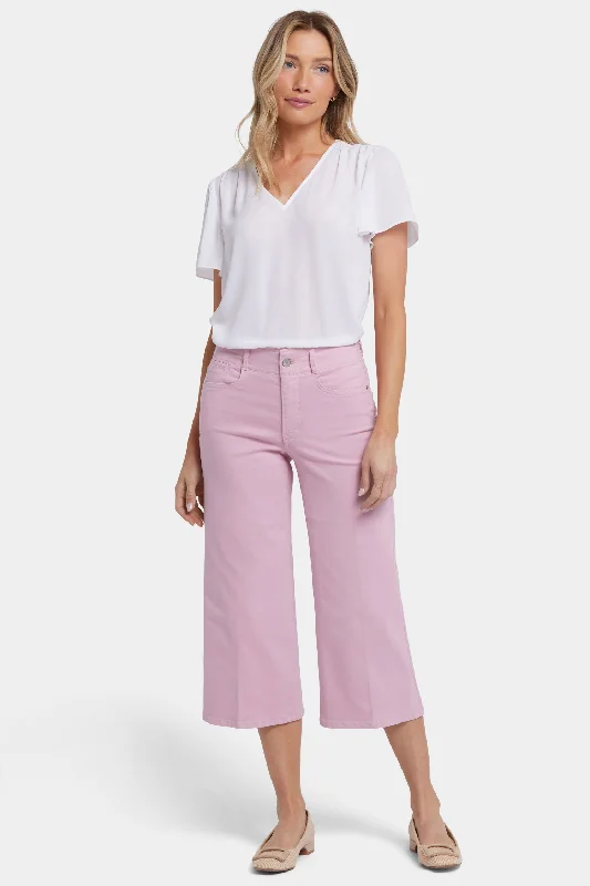  Women's Evening ApparelBrigitte Wide Leg Capri Jeans - Pink Nectar