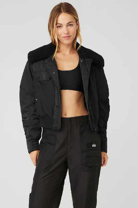  Timeless Women's GarmentsBlaze Bomber - Black