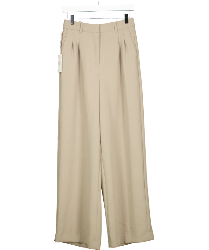  Women's Stylish Professional GarmentsARITZIA Green Crepe High-waisted, Wide-leg "the Effortless" Trousers UK 8