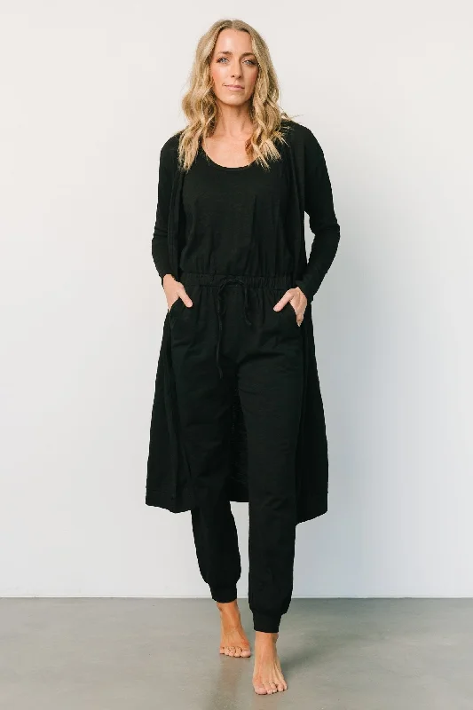  Sophisticated Style OffersJanae Jumpsuit + Cardigan Set | Black