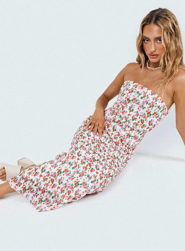  Chic & Cozy CollectionTiarna Strapless Midi Dress Floral