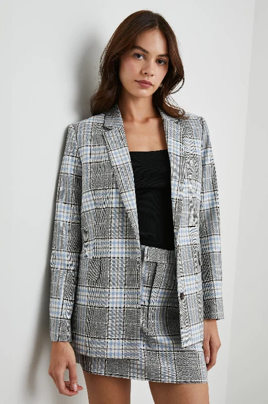  Women's Plus-Size ClothesSTANTON BLAZER - COCOA SKY CHECK