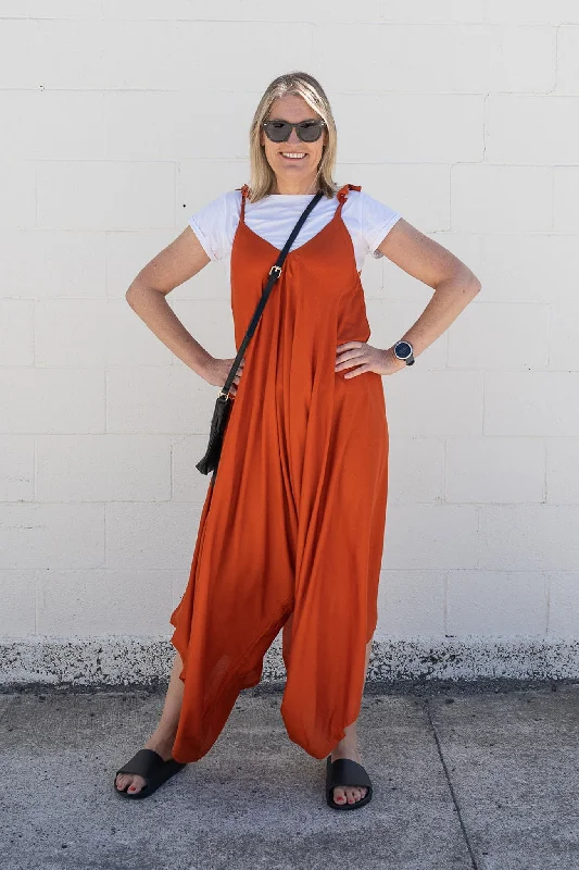  Stylish Women's OutfitRust Bali Jumpsuit