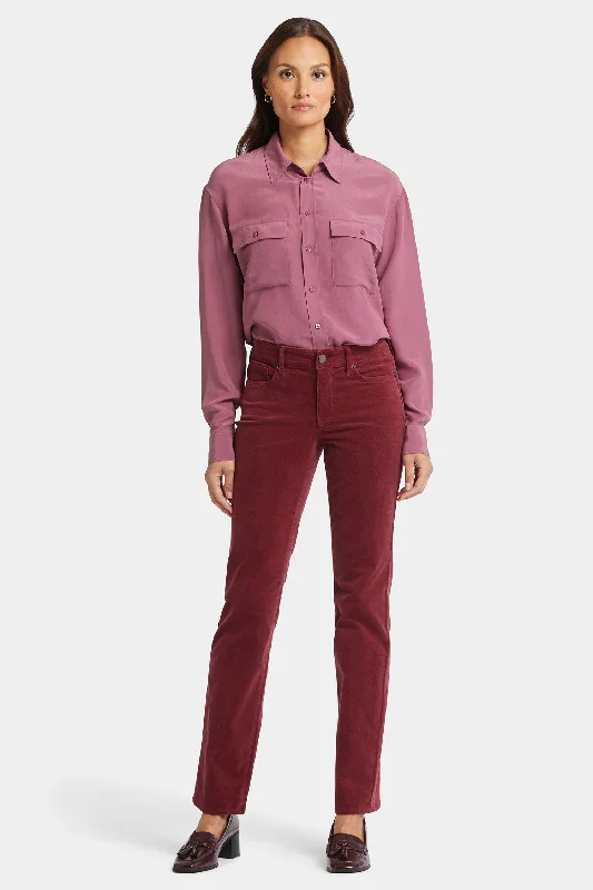  Vintage-Inspired Women's ApparelMarilyn Straight Pants - Cranberry Pie