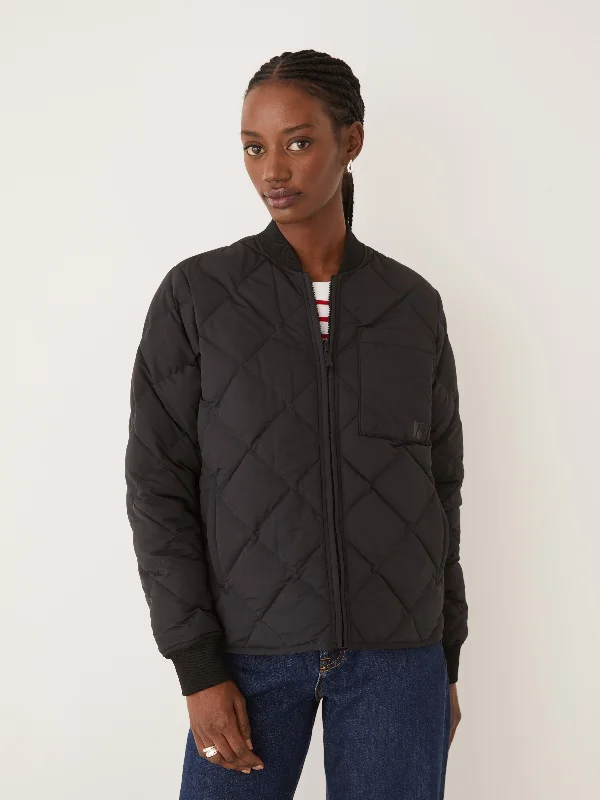  Stylish Women's OutfitThe Skyline Reversible Bomber in Black