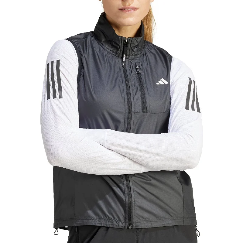  Women's Plus-Size Garmentsadidas Own The Run Womens Running Gilet - Black